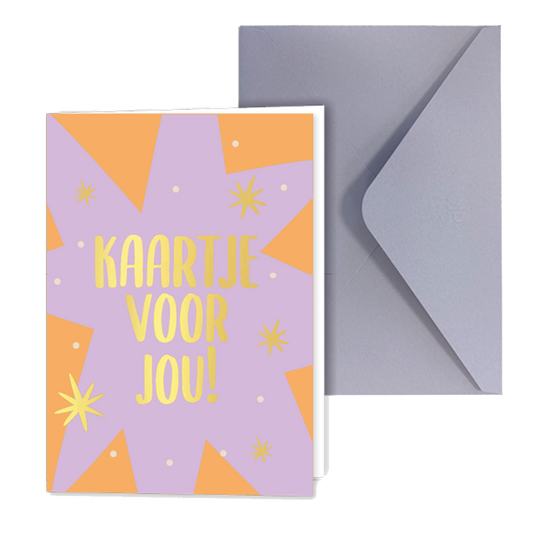 Wenskaart gevouwen A6 - Kaartje voor jou