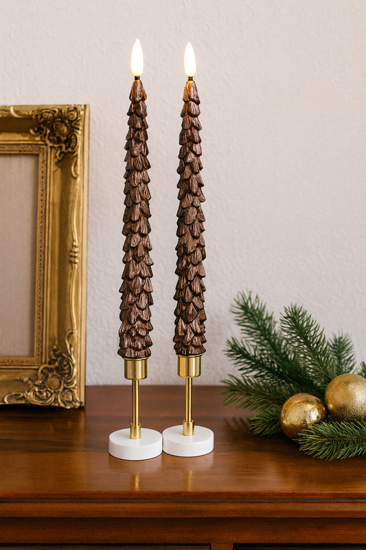 Kerstboom Brons Ledkaars