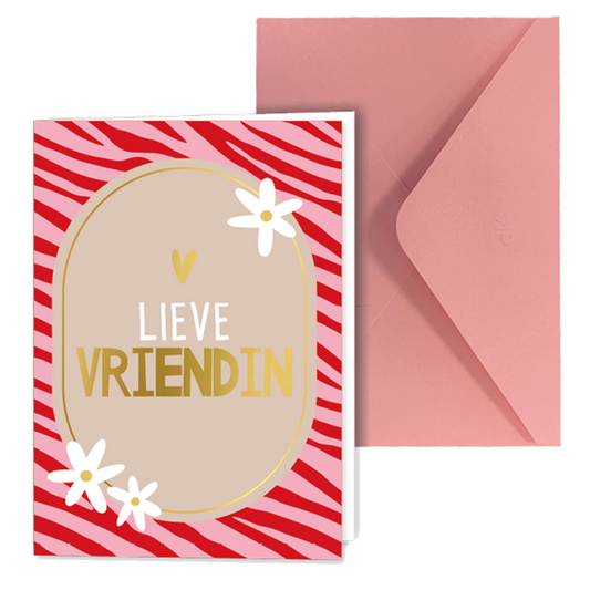 Wenskaart gevouwen A6 - Lieve Vriendin
