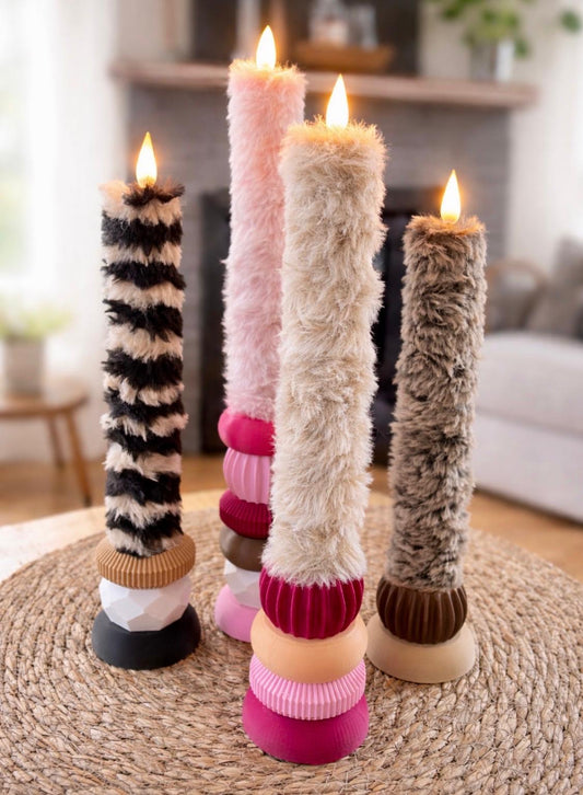 Fluffy Led Kaars