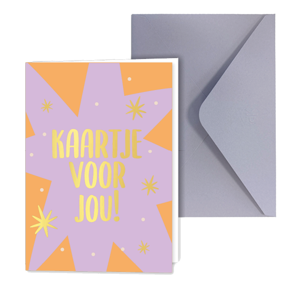 Wenskaart gevouwen A6 - Kaartje voor jou