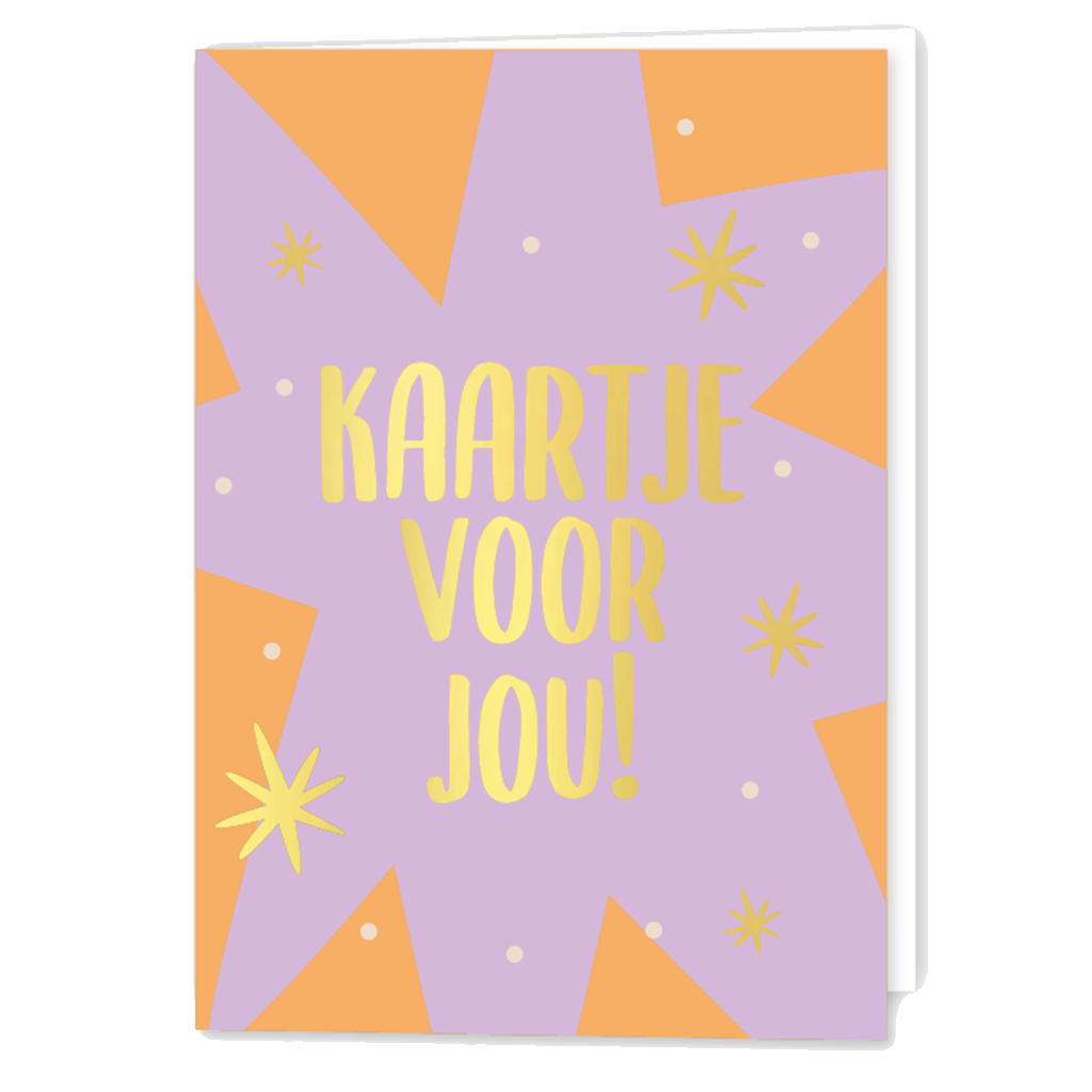 Wenskaart gevouwen A6 - Kaartje voor jou