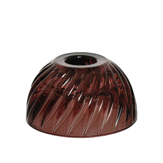 Glazen Bol-kandelaar Bruin