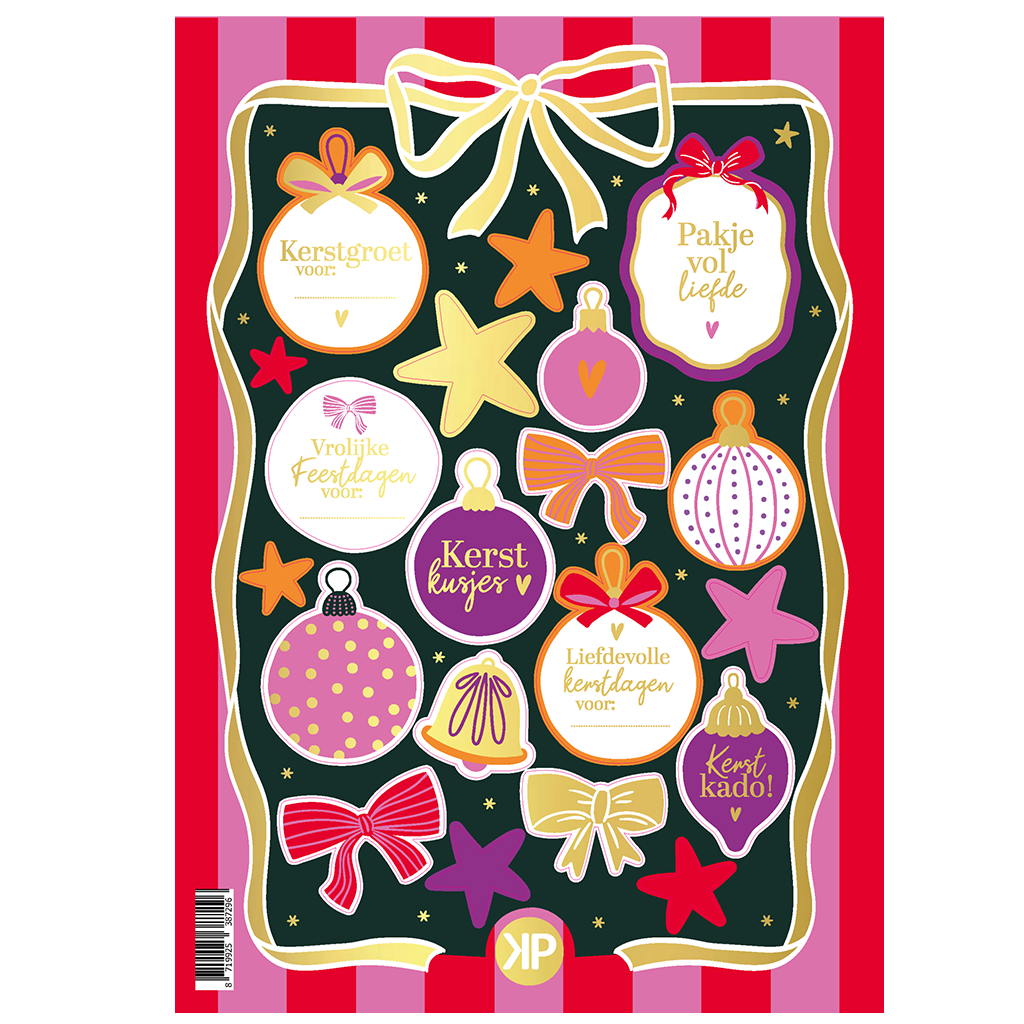 Stickervel Kerst