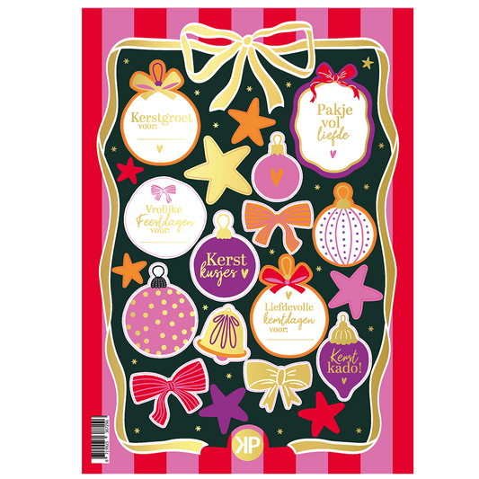 Stickervel Kerst