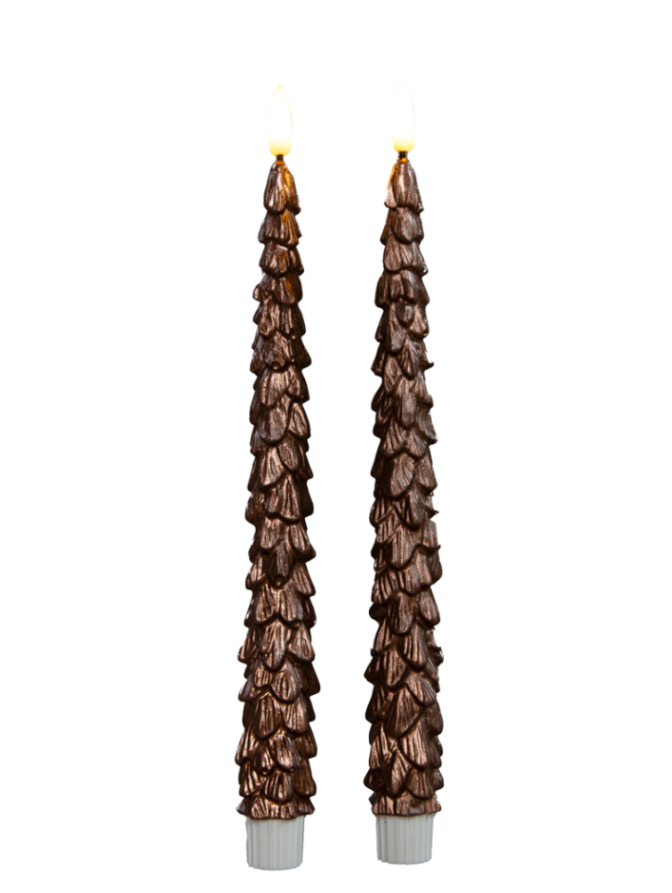 Kerstboom Brons Ledkaars